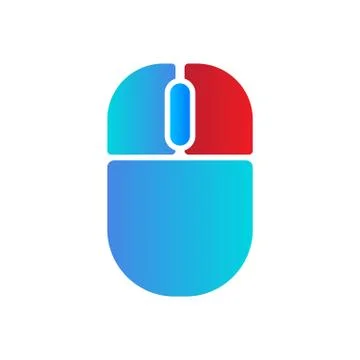 Left mouse button click. Active button right click demonstration Illustrazione stock