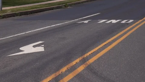 Left only road paint ground Stock Footage 92827856