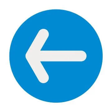 Left or back arrow icon vector - pointing towards left vector. Stock Illustration