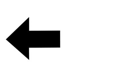 Left or back directional black arrows on white background Stock Footage 295933124