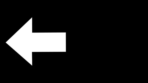 Left or back directional white arrows on black background Stock Footage 295933133