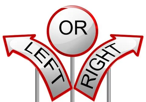Left or right Stock Illustration