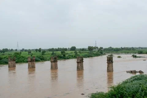 Left over of an old bridge Stock Photos