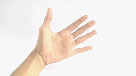 The Left Palm of A Man Stock Footage 296566173