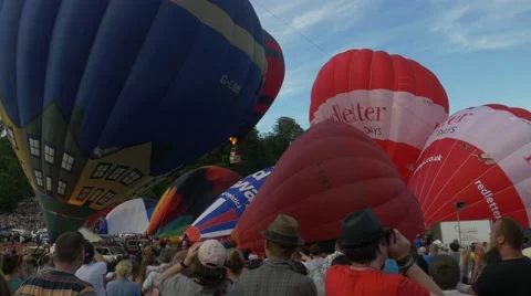 Left pan of bristol balloons Vídeo Stock 53501022