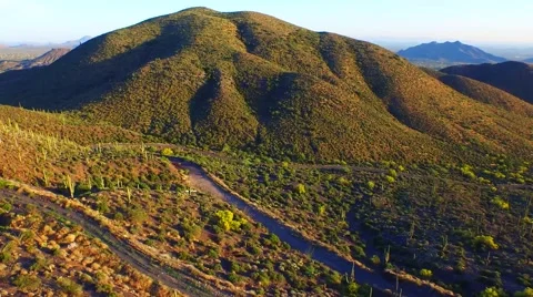 Left pan at desert mountain.mp4 Stock Footage 54259900