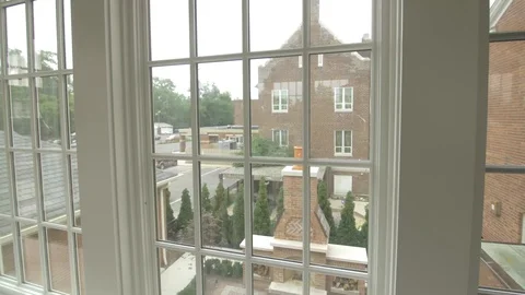 Left Pan of Second Story Interior Windows Stock-Footage 100899310