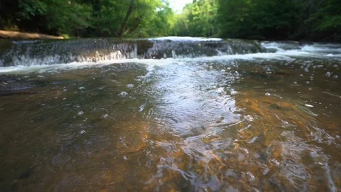 Left panning river slow motion Stock Footage 112146321