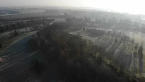 Left panning shot of golf course Stock Footage 149597629