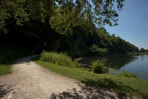 Left path at Creswell Crags Stock Photos