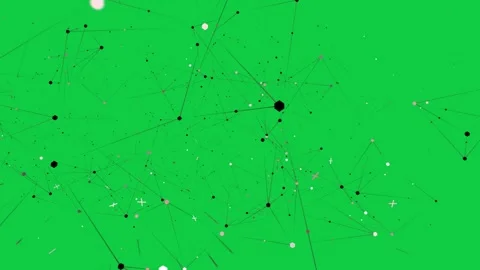 Left pulse starting particle web drifting forming meshes moving node showing Stock-Footage 341869650
