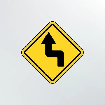 Left Reverse Turn icon. Stock Illustration