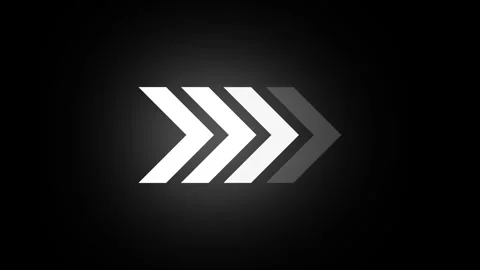 Left to Right Arrows Blinking in a Loop animation. Animation Arrows Sign 4k.. Stock Footage 322966740