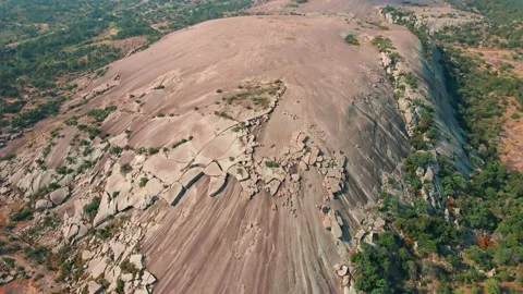 Left To Right Dolly Wide Angle Shot Of Enchanted Rock, Fredericksburg, TX [4K] Stock-Footage 161487594
