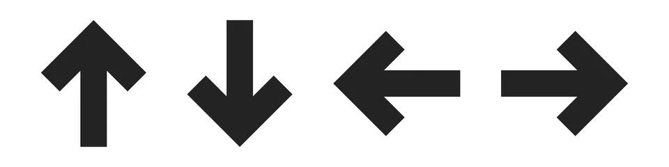Left right up down arrow vector design Stock Illustration