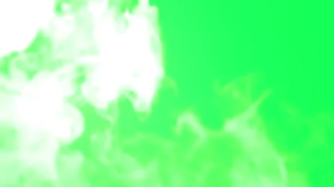 Left to right flow white smoke effect on green screen background, fog filter Stock Footage 315229903