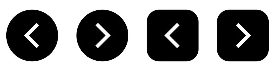 Left, right icon set Stock Illustration