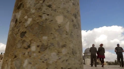 Left to Right Movement of the Dome of the Rock Stock Footage 82676532