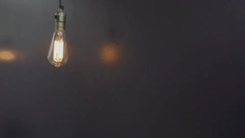 Left to Right pan on retro lights Video stock 152196347