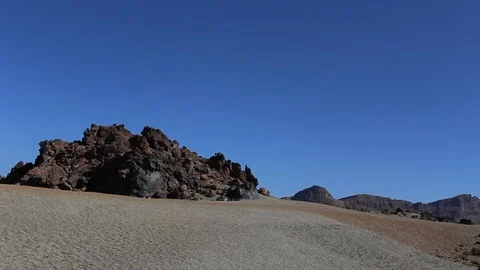 Left-Right Pan View of the Mars landscape in Tenerife Stock Footage 115908333
