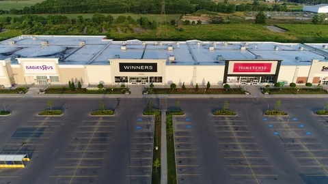 Left to Right Panorama Homesense Solutions Bouclair Home Dollarama Jysk Stor Stock Footage 124487875