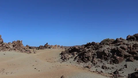 Left-Right Panoramic view of a place similar to the Mars Landscape. Stock Footage 115908787