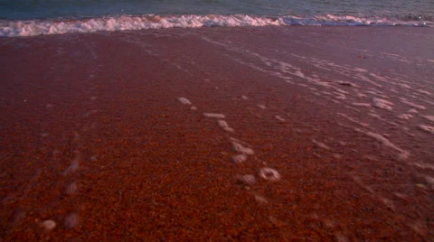 Left to Right slide shot of a Rolling waves Stock Footage 51147610