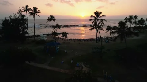 Left to right sunset Stock Footage 232426481