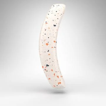 Left round bracket symbol on white background. 3D sign with terrazzo pattern  Stock Illustration