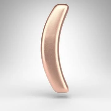 Left round bracket symbol on white background. Matte copper 3D sign with shiny イラスト素材