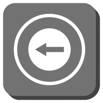 Left Rounded Arrow Rounded Square Vector Icon 스톡 일러스트