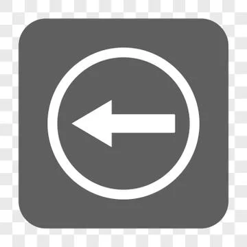Left Rounded Arrow Rounded Square Button Illustrazione stock