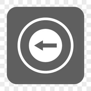 Left Rounded Arrow Rounded Square Button 스톡 일러스트