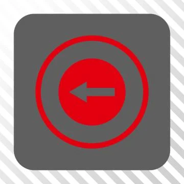 Left Rounded Arrow Rounded Square Button Illustrazione stock