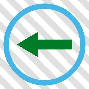 Left Rounded Arrow Vector Icon 스톡 일러스트