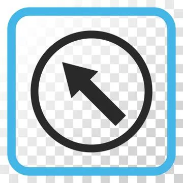 Up-Left Rounded Arrow Vector Icon In a Frame 스톡 일러스트