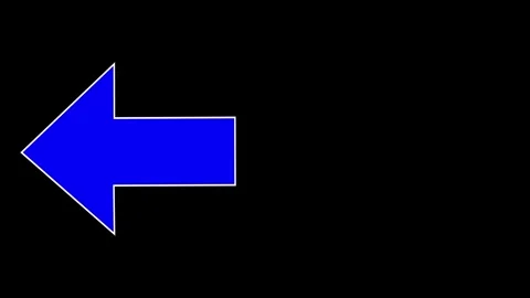 Left side blue arrow directional highlight. Arrow sign symbol animation on .. Stock Footage 295933132