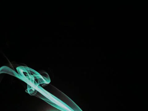 Left side corner Smoke side pattern created on black background for commercia Stock Photos