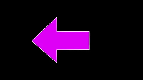 Left side purple arrow directional highlight. Arrow sign symbol animation o.. Video stock 295933217