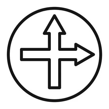 Left side road icon mark in filled style Stock Illustration