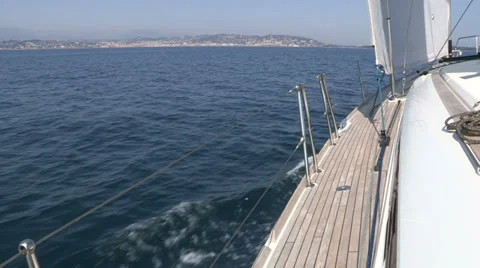 Left side of sailing boat Stock Footage 32320501