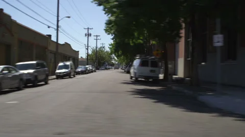 Left Side view of a Driving Plate: Car travels westbound on Madison Avenue in Stock Footage 59319067