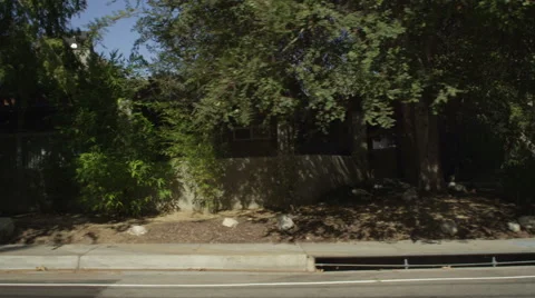 Left Side view of a Driving Plate: Car turns left from South Oak Knoll Avenue in Stock Footage 59334140