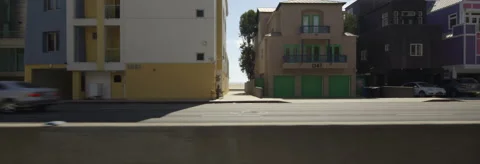 Left Side view of a Driving Plate: Car travels north from Santa Monica, Stock Footage 59482357