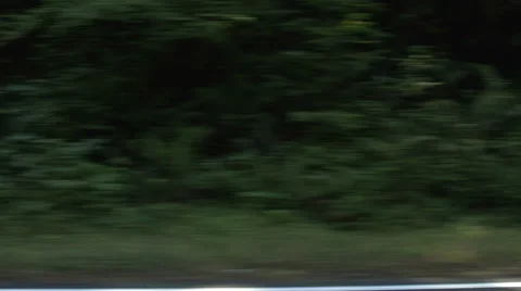 Left Side view of a Driving Plate: Car travels west on the Redwood Highway near Stock Footage 59510651