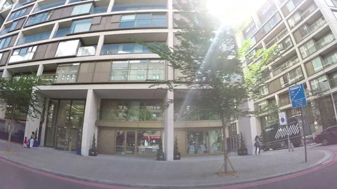 Left side View of a Driving Plate in Kensington London Stock Footage 79560345