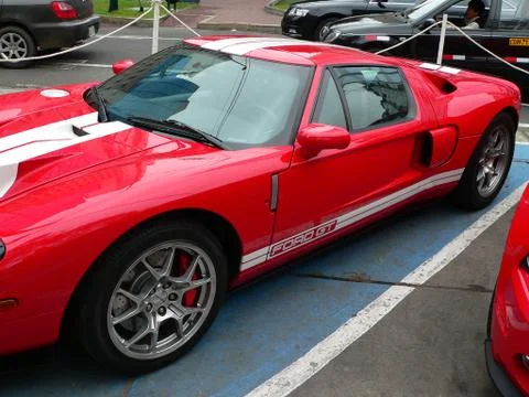 Left side view of a Ford GT in Lima Stock Photos