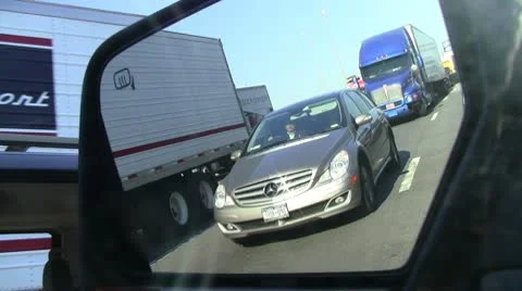 Left side view mirror 1a Stock Footage 10568188