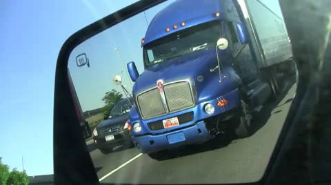 Left side view mirror 1b Stock Footage 10568183