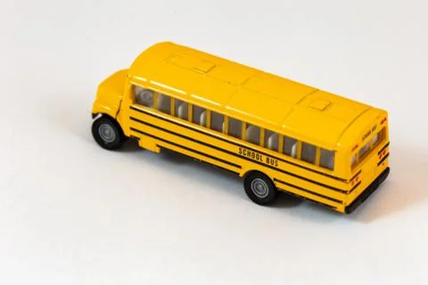 Left side of yellow school bus Stock Photos